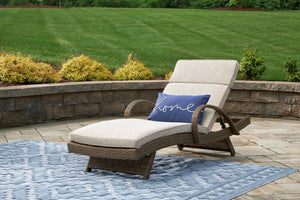 Beachcroft Outdoor Chaise Lounge with Cushion - 46 Furniture and Mattress Gallery