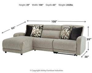 Colleyville Power Reclining Sectional with Chaise - 46 Furniture and Mattress Gallery