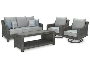 Elite Park Outdoor Sofa, Lounge Chairs and Cocktail Table - 46 Furniture and Mattress Gallery