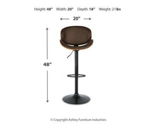 Load image into Gallery viewer, Bellatier Adjustable Height Bar Stool - 46 Furniture and Mattress Gallery
