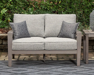 Hillside Barn Outdoor Loveseat with Cushion - 46 Furniture and Mattress Gallery