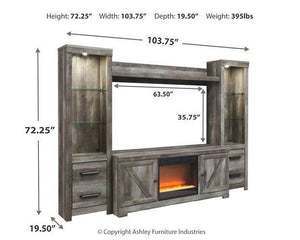 Wynnlow 4-Piece Entertainment Center with Electric Fireplace - 46 Furniture and Mattress Gallery