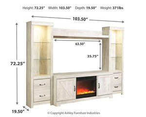 Bellaby 4-Piece Entertainment Center with Fireplace - 46 Furniture and Mattress Gallery