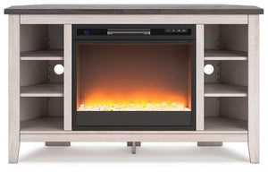Dorrinson Corner TV Stand with Electric Fireplace - 46 Furniture and Mattress Gallery