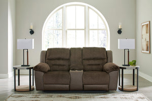 Dorman Reclining Loveseat with Console - 46 Furniture and Mattress Gallery