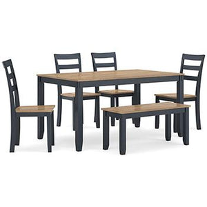 Gesthaven Dining Table with 4 Chairs and Bench (Set of 6) - 46 Furniture and Mattress Gallery