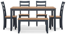 Load image into Gallery viewer, Gesthaven Dining Table with 4 Chairs and Bench (Set of 6) - 46 Furniture and Mattress Gallery
