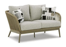Load image into Gallery viewer, Swiss Valley Outdoor Loveseat with Cushion - 46 Furniture and Mattress Gallery
