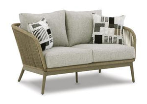 Swiss Valley Outdoor Loveseat with Cushion - 46 Furniture and Mattress Gallery