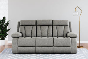 Mitchiner Reclining Sofa with Drop Down Table - 46 Furniture and Mattress Gallery