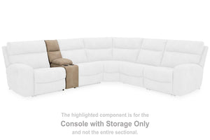 Next-Gen DuraPella Power Reclining Sectional Loveseat with Console - 46 Furniture and Mattress Gallery