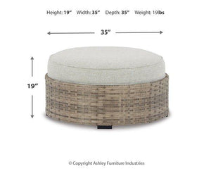 Calworth Outdoor Ottoman with Cushion - 46 Furniture and Mattress Gallery