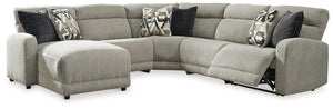 Colleyville Power Reclining Sectional with Chaise - 46 Furniture and Mattress Gallery
