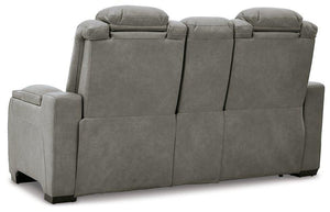 The Man-Den Power Reclining Loveseat with Console - 46 Furniture and Mattress Gallery