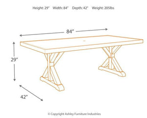 Beachcroft Outdoor Dining Table - 46 Furniture and Mattress Gallery