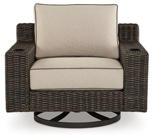 Coastline Bay Outdoor Swivel Lounge with Cushion - 46 Furniture and Mattress Gallery