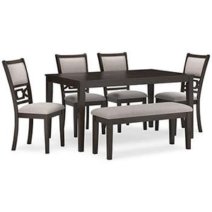 Langwest Dining Table and 4 Chairs and Bench (Set of 6) - 46 Furniture and Mattress Gallery