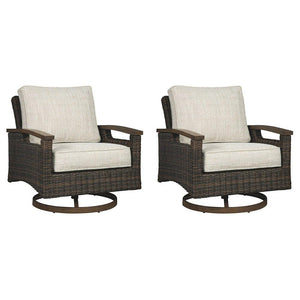 Paradise Trail Outdoor Loveseat, Lounge Chairs and Fire Pit Table - 46 Furniture and Mattress Gallery