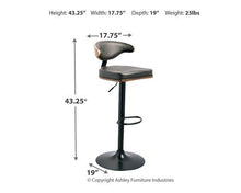 Load image into Gallery viewer, Bellatier Adjustable Height Bar Stool - 46 Furniture and Mattress Gallery
