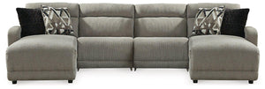 Colleyville Power Reclining Sectional with Chaise - 46 Furniture and Mattress Gallery