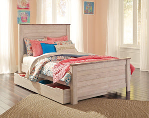 Willowton Bed with 2 Storage Drawers - 46 Furniture and Mattress Gallery