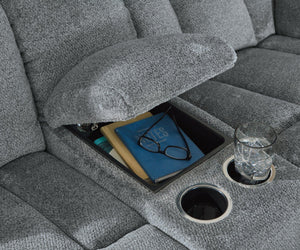 Tip-Off Power Reclining Loveseat - 46 Furniture and Mattress Gallery