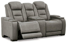 Load image into Gallery viewer, The Man-Den Power Reclining Loveseat with Console - 46 Furniture and Mattress Gallery
