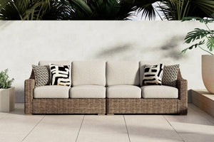 Beachcroft 2-Piece Outdoor Loveseat with Cushion - 46 Furniture and Mattress Gallery