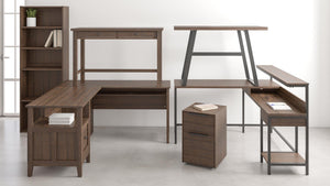 Camiburg Home Office L-Desk with Storage - 46 Furniture and Mattress Gallery
