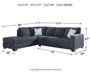 Altari 2-Piece Sectional with Chaise - 46 Furniture and Mattress Gallery