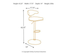 Load image into Gallery viewer, Bellatier Adjustable Height Bar Stool - 46 Furniture and Mattress Gallery
