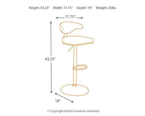 Bellatier Adjustable Height Bar Stool - 46 Furniture and Mattress Gallery