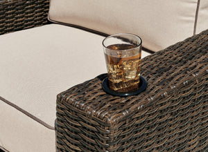 Coastline Bay Outdoor Swivel Lounge with Cushion - 46 Furniture and Mattress Gallery