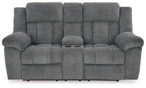 Tip-Off Power Reclining Loveseat - 46 Furniture and Mattress Gallery