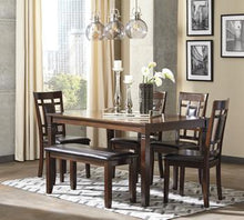 Load image into Gallery viewer, Bennox Dining Table and Chairs with Bench (Set of 6) - 46 Furniture and Mattress Gallery
