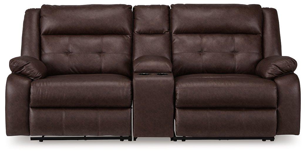 Punch Up Power Reclining Sectional Loveseat with Console - 46 Furniture and Mattress Gallery