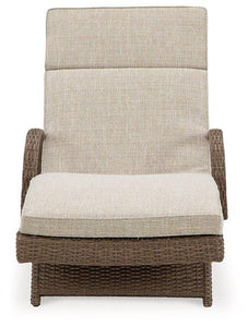 Beachcroft Outdoor Chaise Lounge with Cushion - 46 Furniture and Mattress Gallery