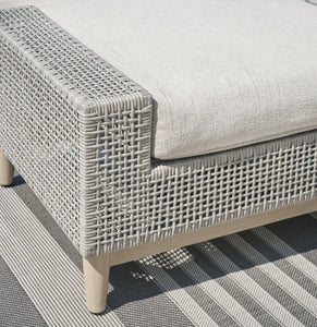 Seton Creek Outdoor Ottoman with Cushion - 46 Furniture and Mattress Gallery
