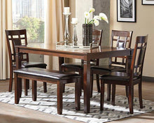 Load image into Gallery viewer, Bennox Dining Table and Chairs with Bench (Set of 6) - 46 Furniture and Mattress Gallery
