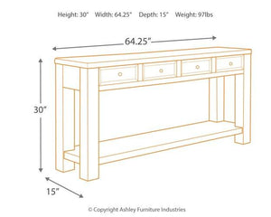Gavelston Sofa/Console Table - 46 Furniture and Mattress Gallery