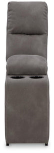 Next-Gen DuraPella Power Reclining Sectional Loveseat with Console - 46 Furniture and Mattress Gallery