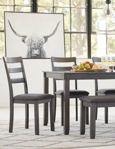 Bridson Dining Table and Chairs with Bench (Set of 6) - 46 Furniture and Mattress Gallery