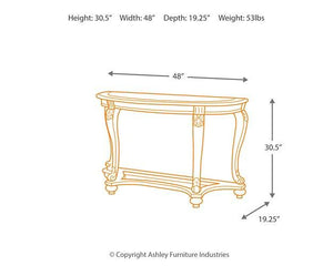 Norcastle Sofa/Console Table - 46 Furniture and Mattress Gallery