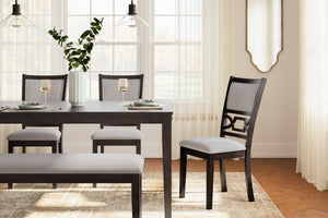 Langwest Dining Table and 4 Chairs and Bench (Set of 6) - 46 Furniture and Mattress Gallery
