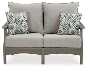 Visola Outdoor Loveseat with Cushion - 46 Furniture and Mattress Gallery