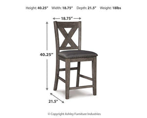 Caitbrook Counter Height Upholstered Bar Stool - 46 Furniture and Mattress Gallery