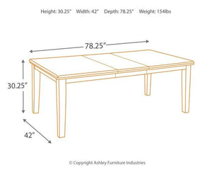 Haddigan Dining Extension Table - 46 Furniture and Mattress Gallery