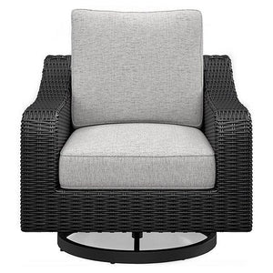 Beachcroft Outdoor Swivel Lounge with Cushion - 46 Furniture and Mattress Gallery