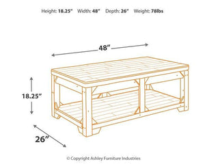 Fregine Coffee Table with Lift Top - 46 Furniture and Mattress Gallery