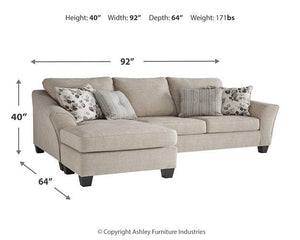 Abney Sofa Chaise - 46 Furniture and Mattress Gallery